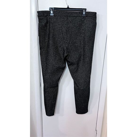 NANETTE LEPORE WOMEN PANT LEGGINGS BLACK SILVER SPECKLE SZ XL NEW - Picture 8 of 11
